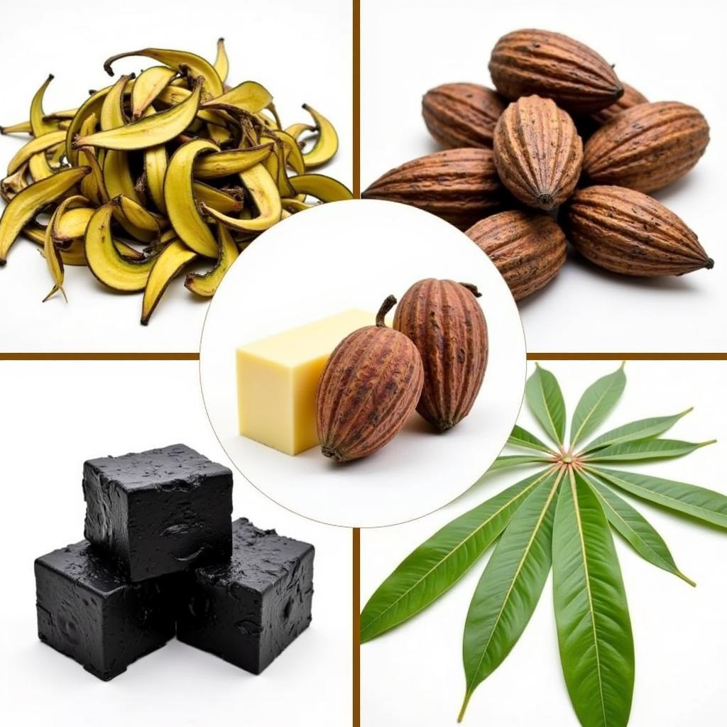 African Black Soap Ingredients: Plantain, Cocoa Pods, Shea Butter