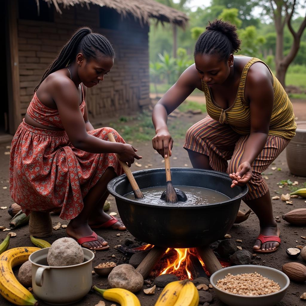 Traditional Production of African Black Soap