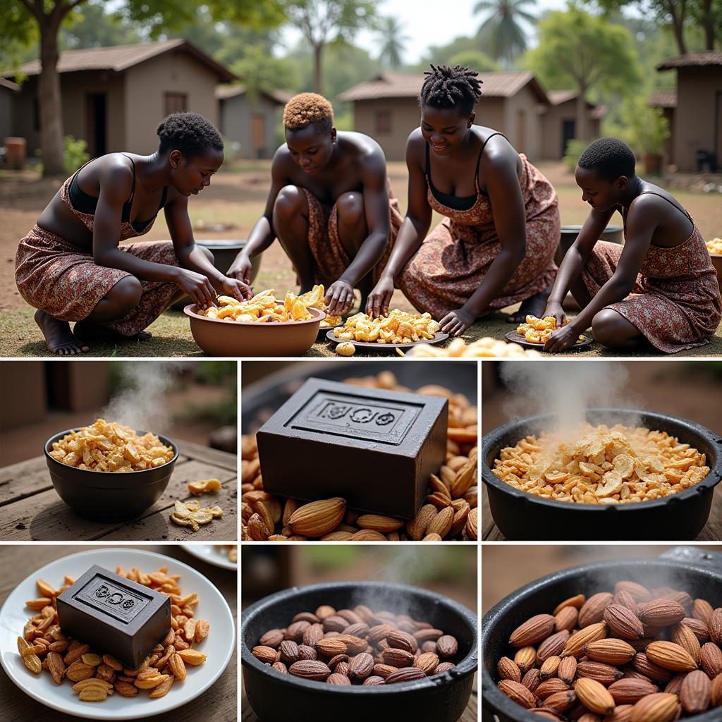 Traditional African Black Soap Production