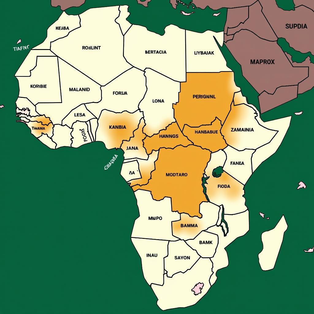 African Blackwood Distribution Map Across Key African Countries