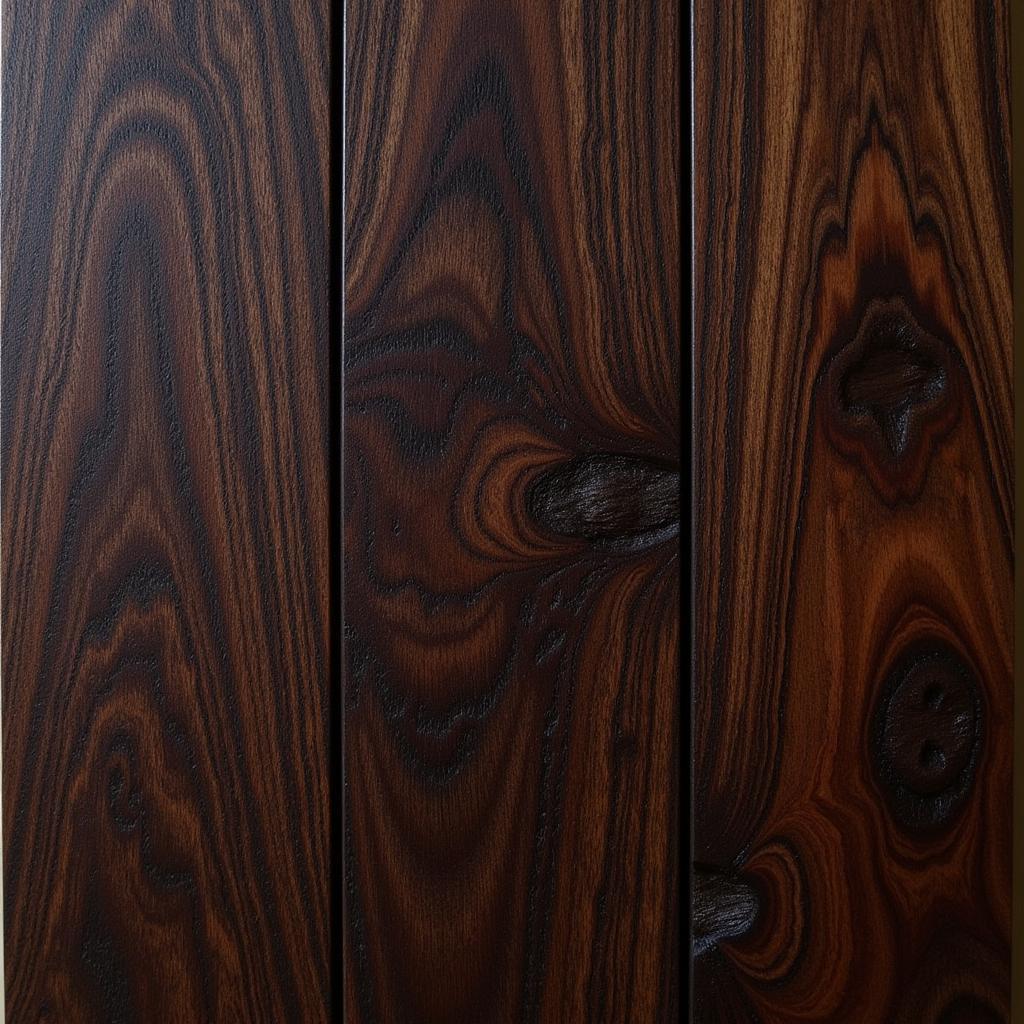 Close-up of African Blackwood Wood Texture