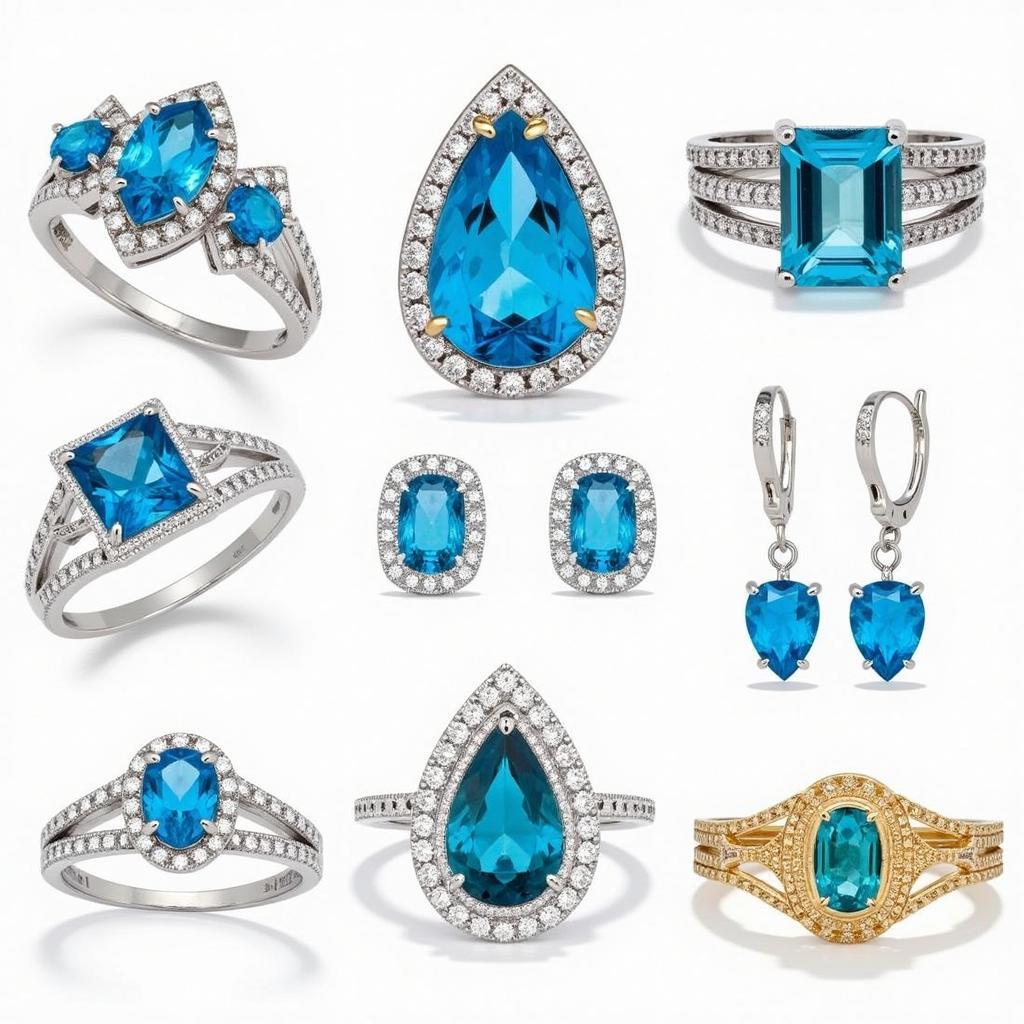 African Blue Topaz Jewelry Collection