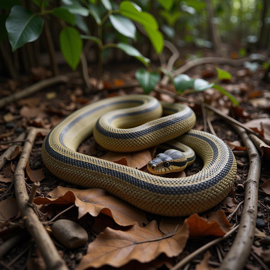 African Boa Constrictor in Natural Habitat