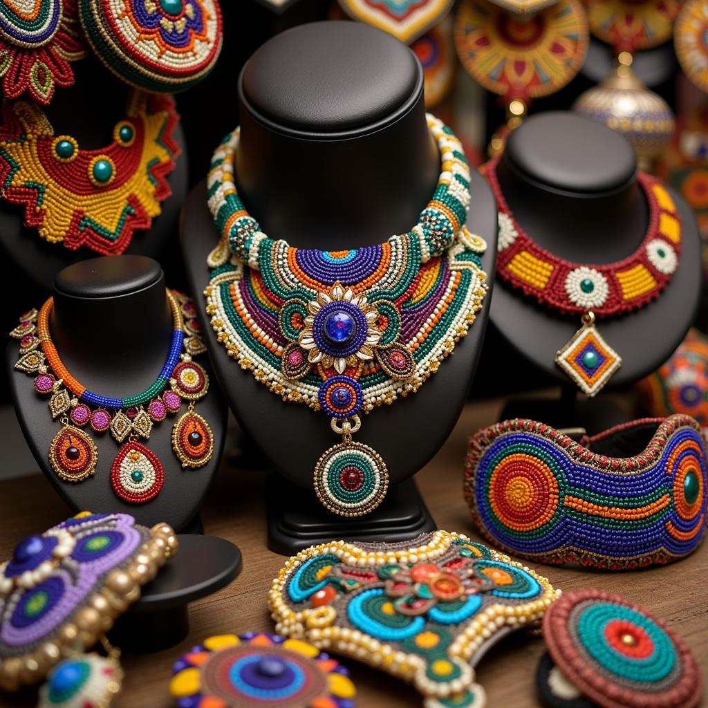 Handcrafted Jewelry in an African Boutique