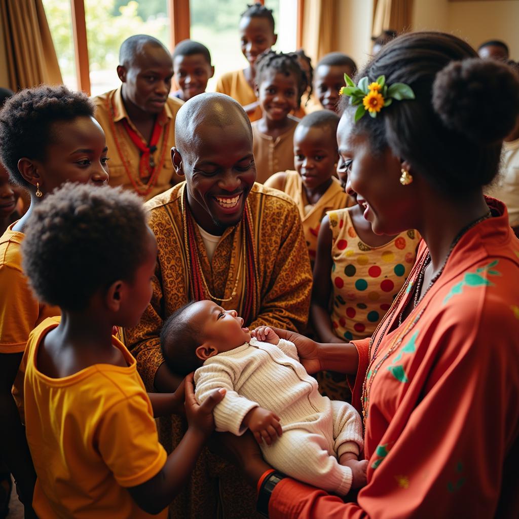 Celebrating a Naming Ceremony with Family