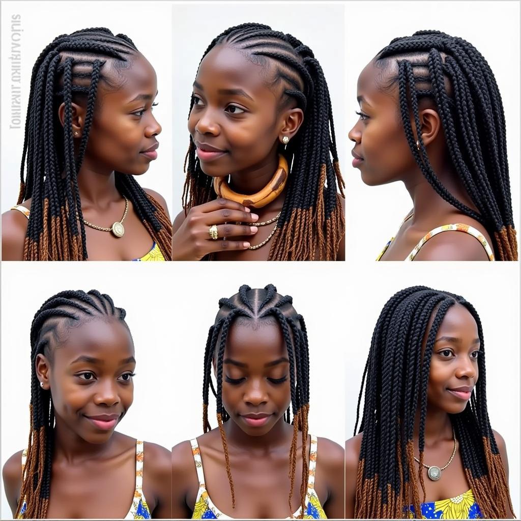 Various African Braids Hairstyles