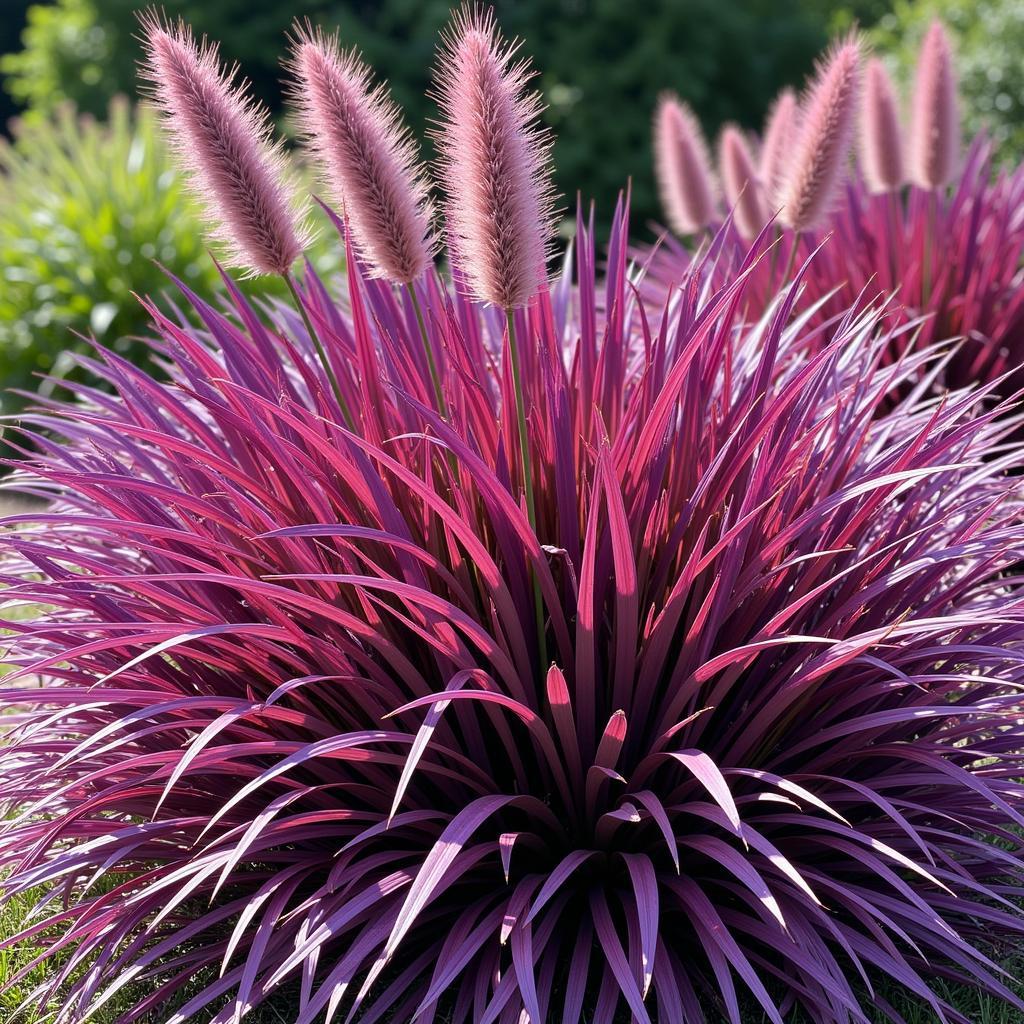 African Breeze Pennisetum Showing its Purple Foliage