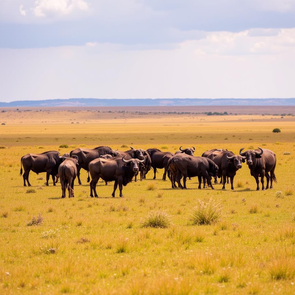 African Buffalo in Savanna Habitat