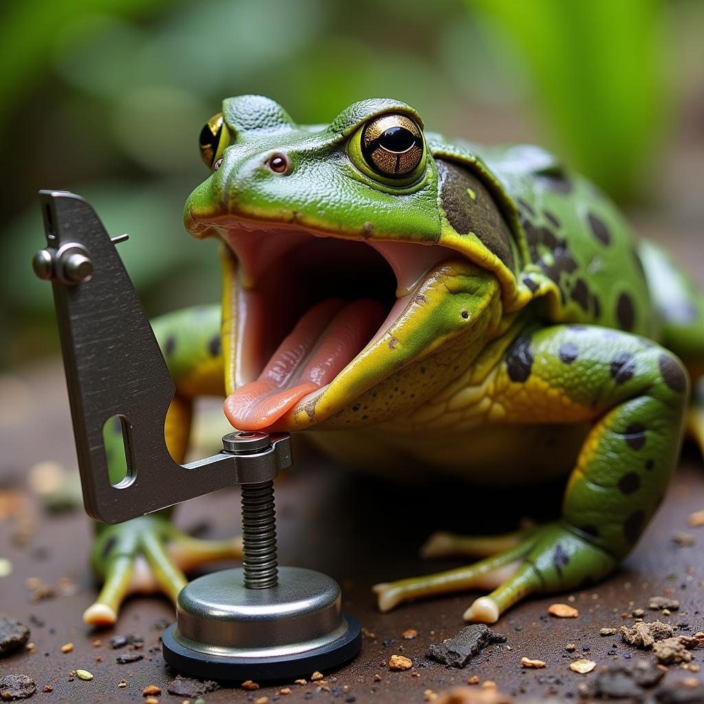 African Bullfrog Bite Force Demonstration