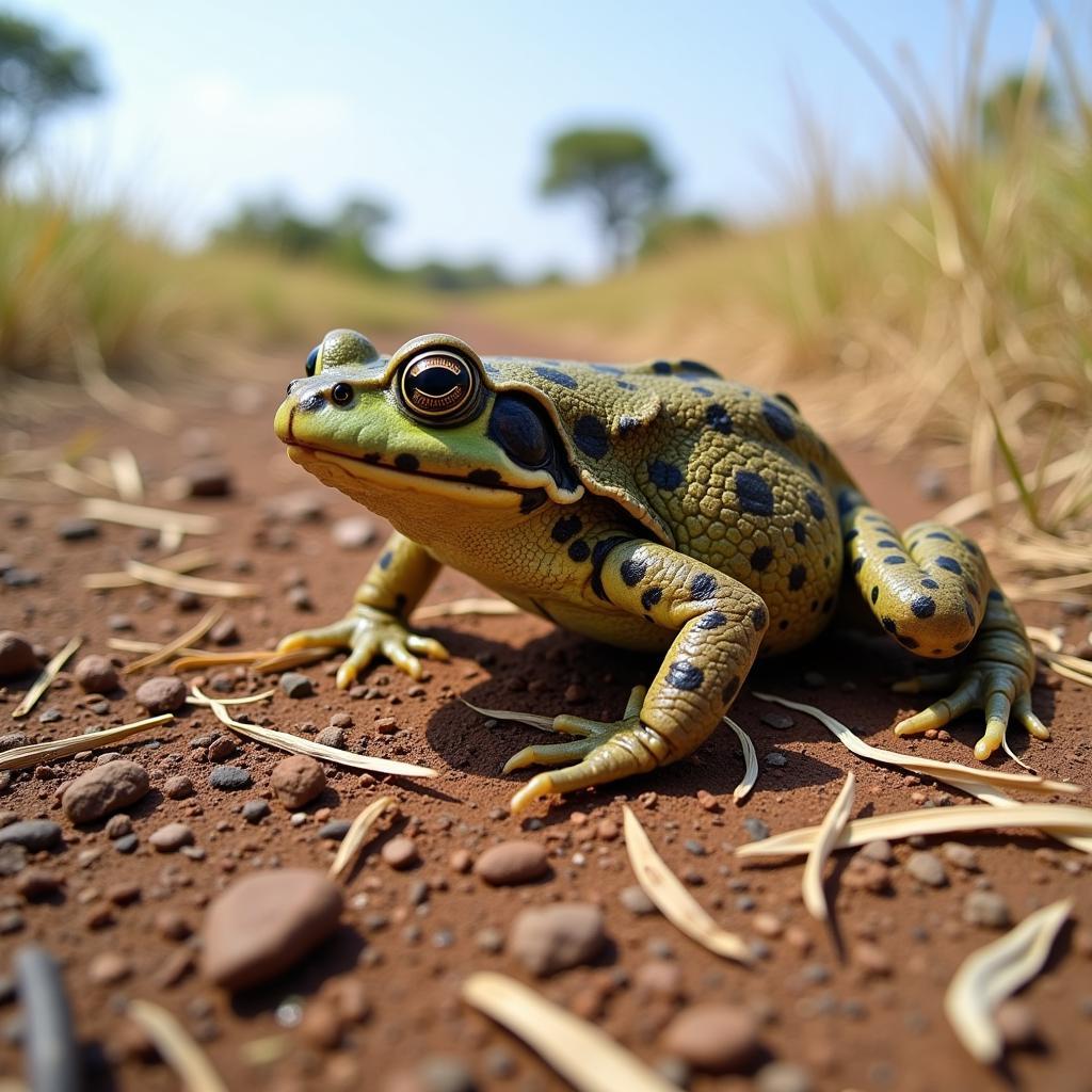 African Bullfrog in Natural Habitat