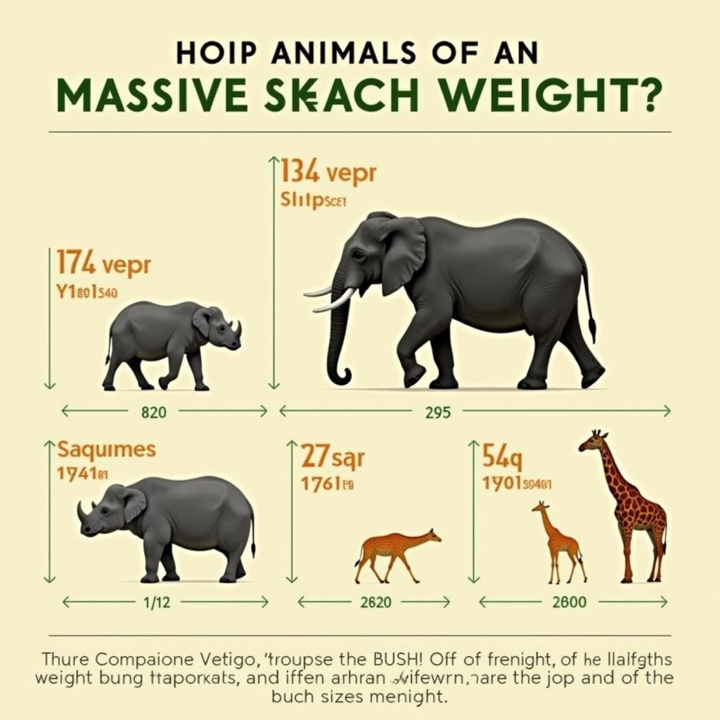 African Bush Elephant Weight Comparison with other animals