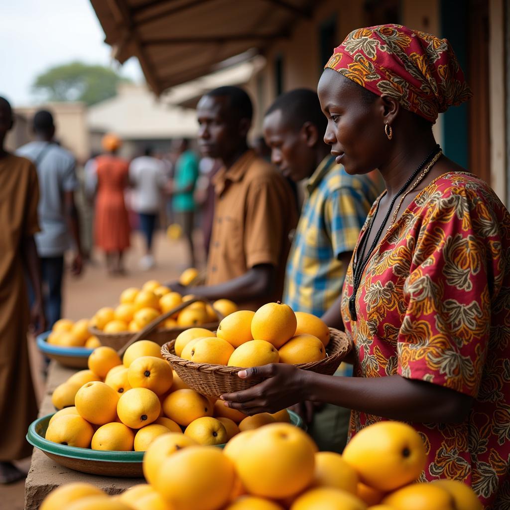 African Bush Mango Fruit at a Local Market