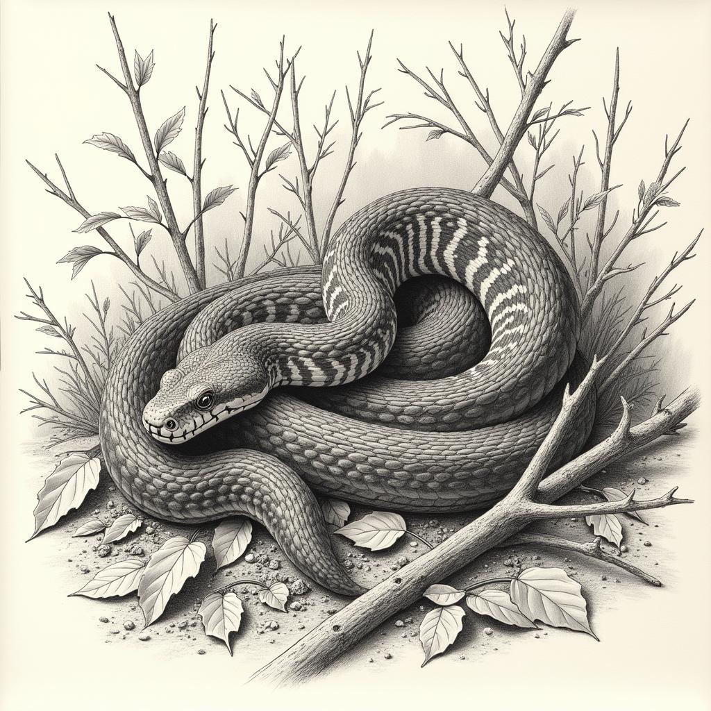 African Bush Viper Drawing: Capturing the Beauty of a Deadly Serpent ...