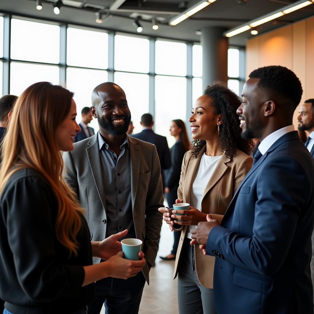 African Business People Networking at a Conference