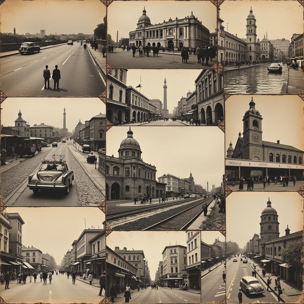 Historical photos showcasing the evolution of African capital cities from colonial times to the present day.