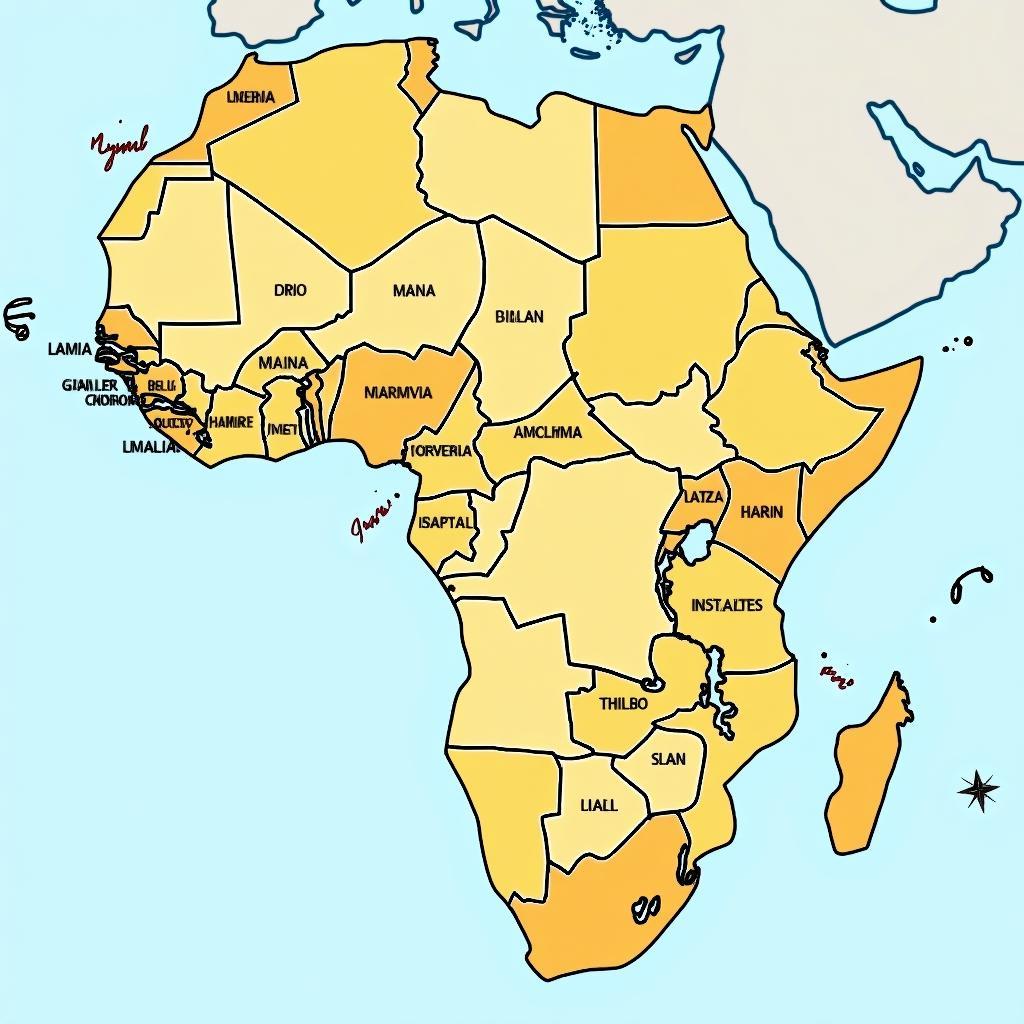 Map of African Capitals