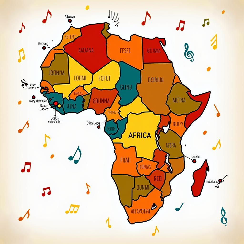 African Capitals Song Map Visualization