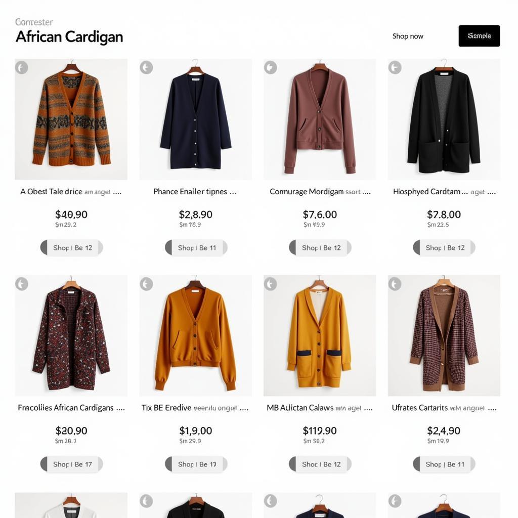 African Cardigan Online Marketplace