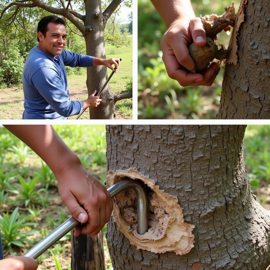 Harvesting African Cherry Bark for Traditional Medicine