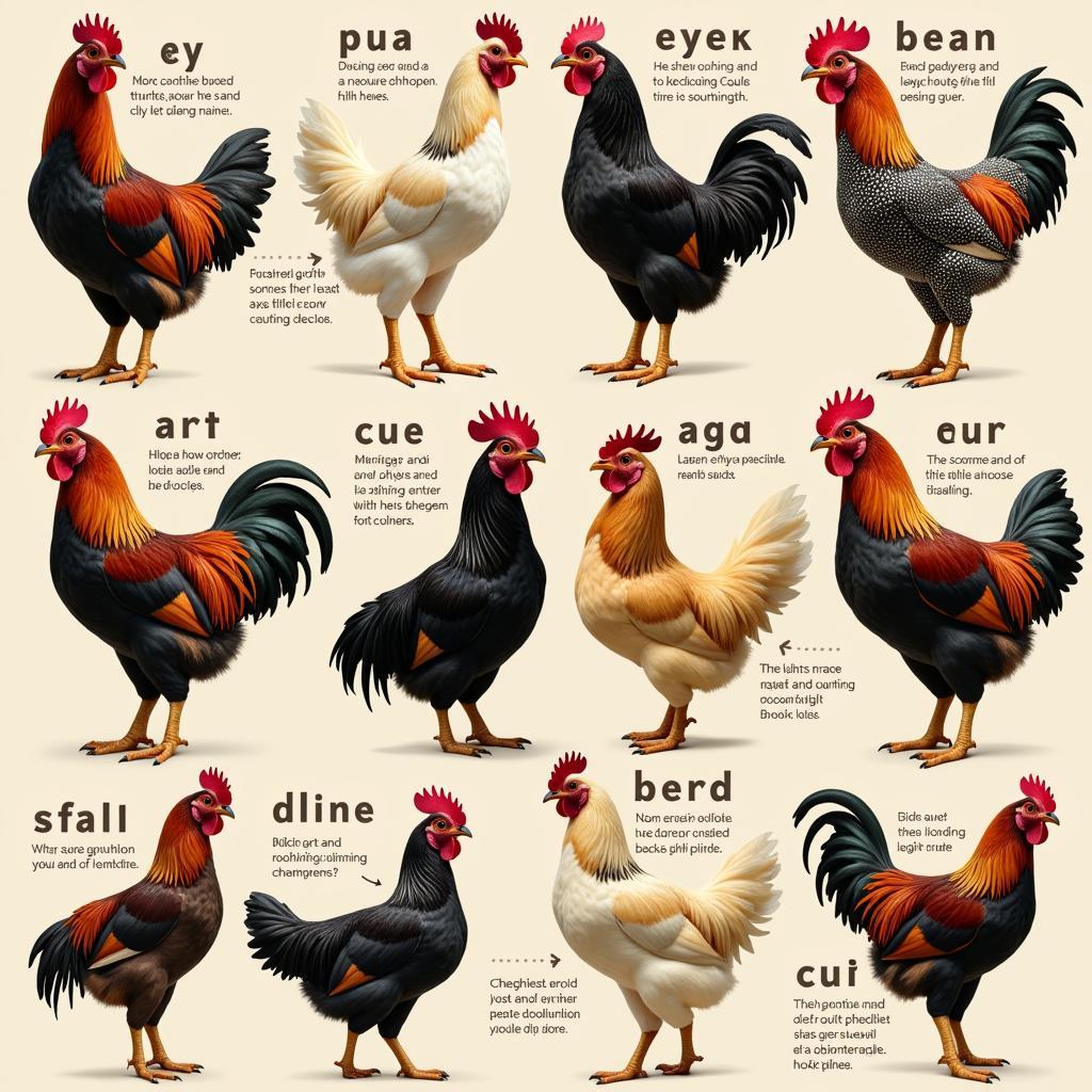 Key Characteristics of Popular African Chicken Breeds: Highlighting their adaptability, disease resistance, and unique physical traits.