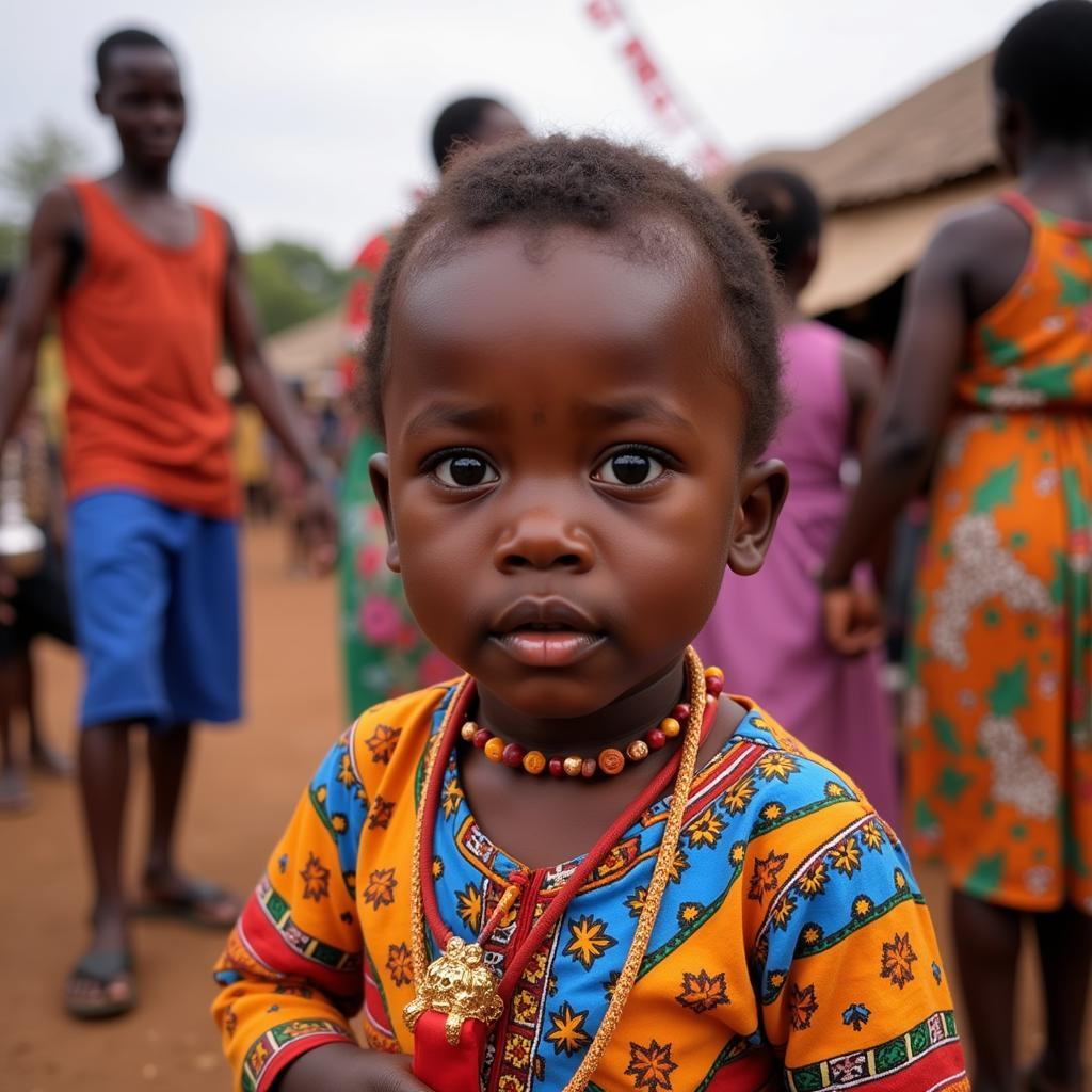 African Child in Traditional Clothing on Instagram