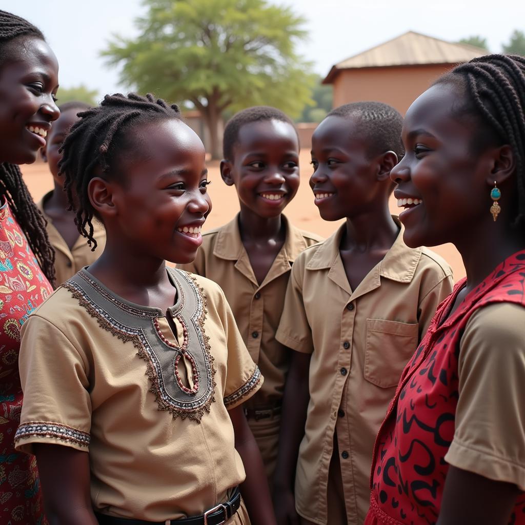 African Children's Choir meeting with local community