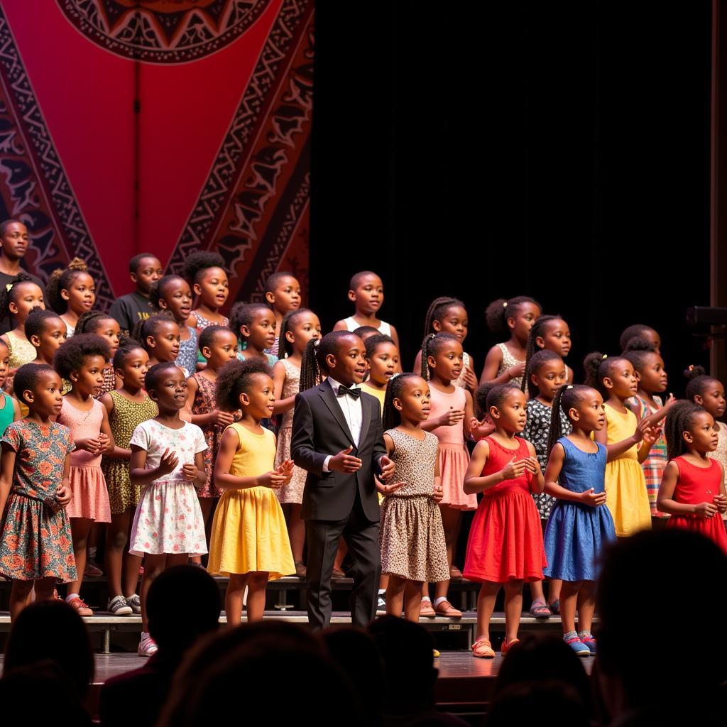 African Children's Choir performing on stage