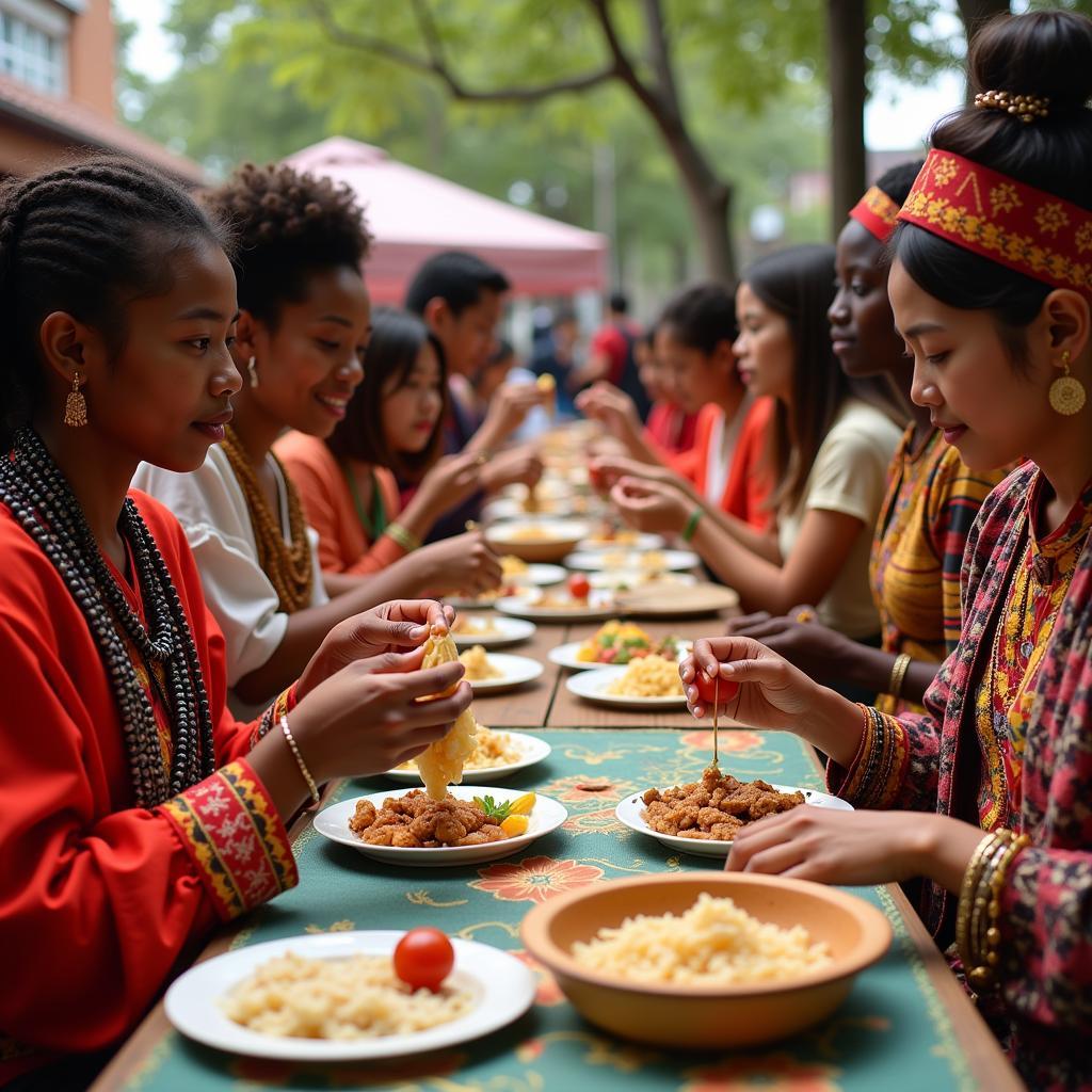 Cultural exchange event between African and Chinese communities