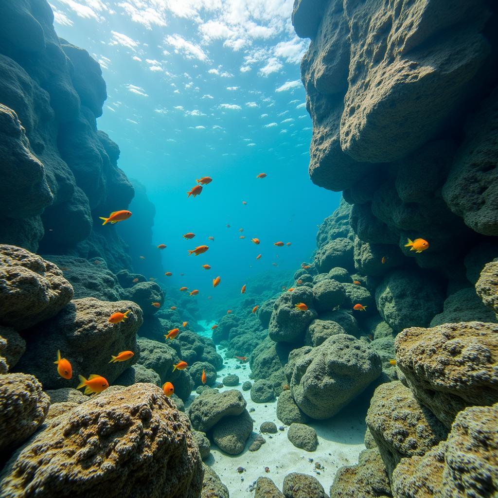 Cichlid Habitat in Lake Malawi