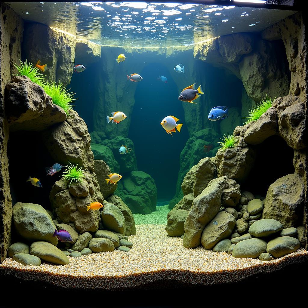 A well-maintained aquarium for African Cichlids