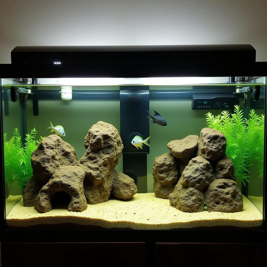 African Cichlid Tank Setup Example