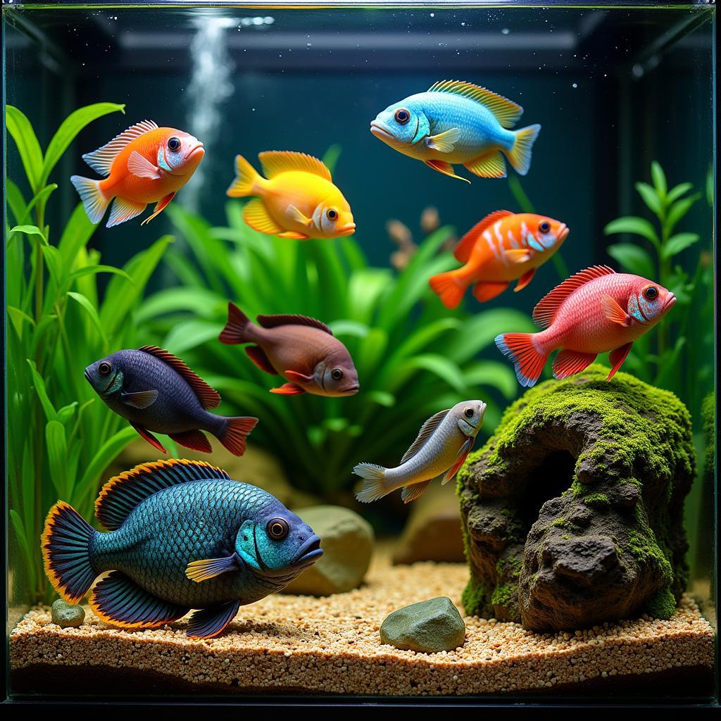 African Cichlids in a Massachusetts Aquarium