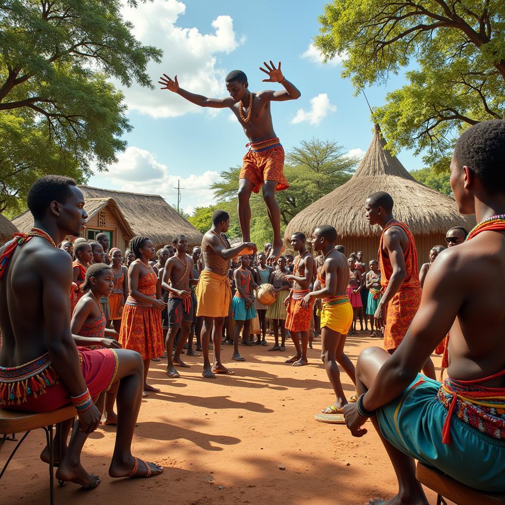 Traditional African Circus Performance