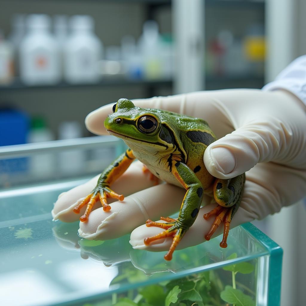 African Clawed Frog in a Laboratory Setting