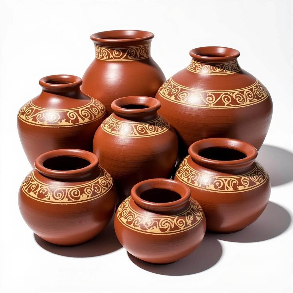 Various Sizes and Shapes of African Clay Pots