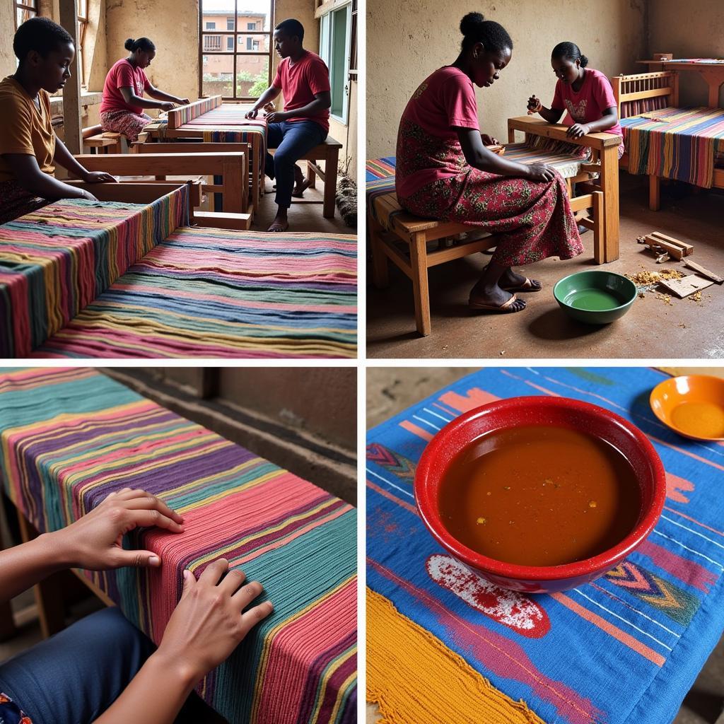 Traditional Dyeing and Weaving Techniques of African Cloth