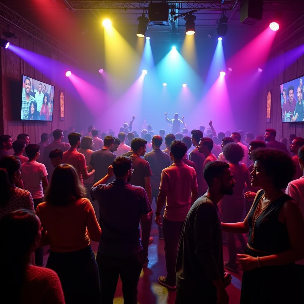 Vibrant Nightlife at an African Club in Delhi