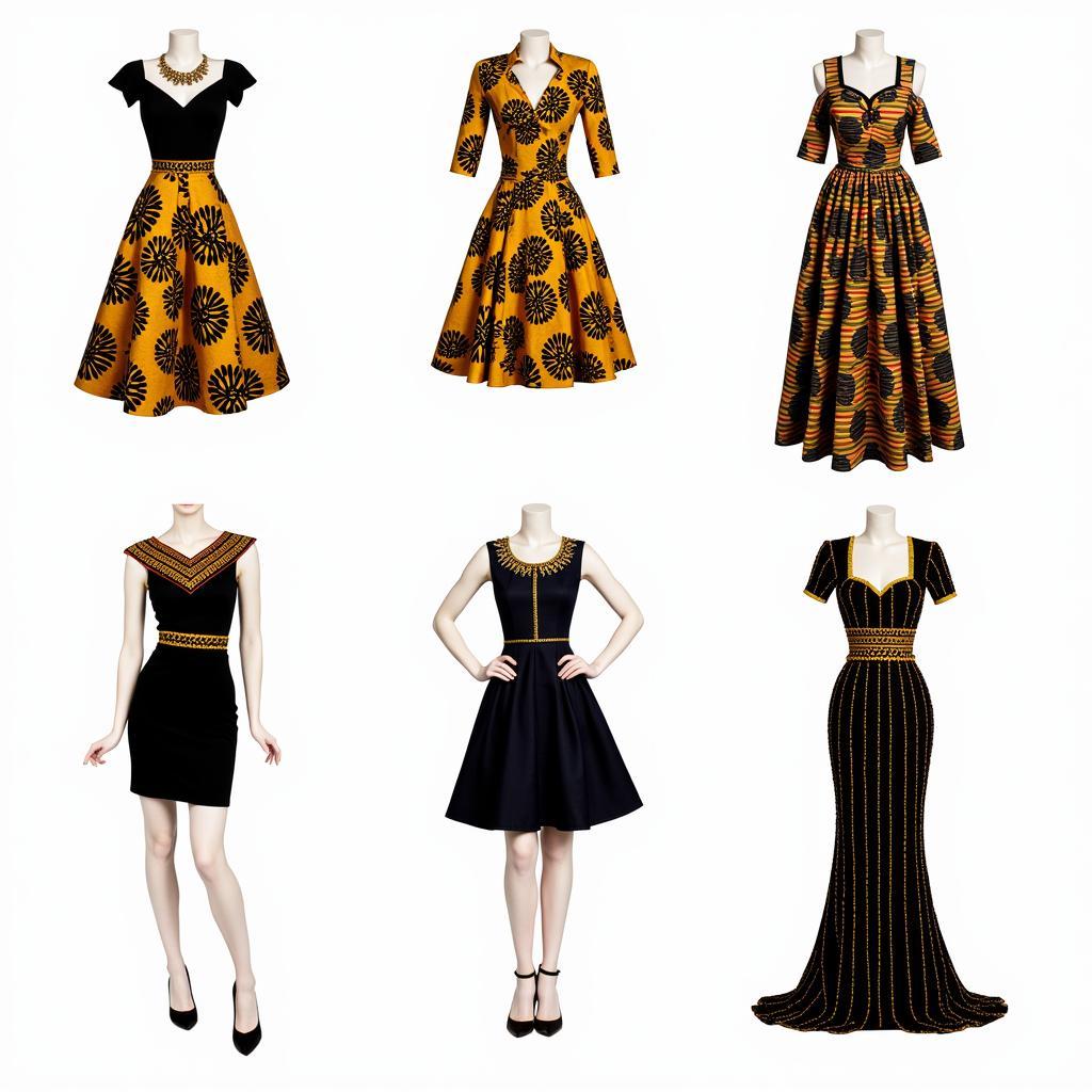 Variety of African Cocktail Dress Styles