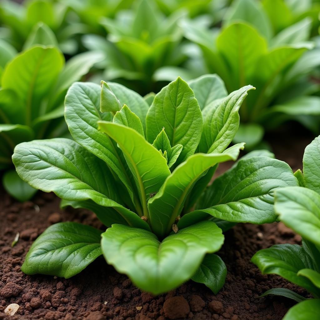 African Coconut Spinach Thriving in a Lush Garden