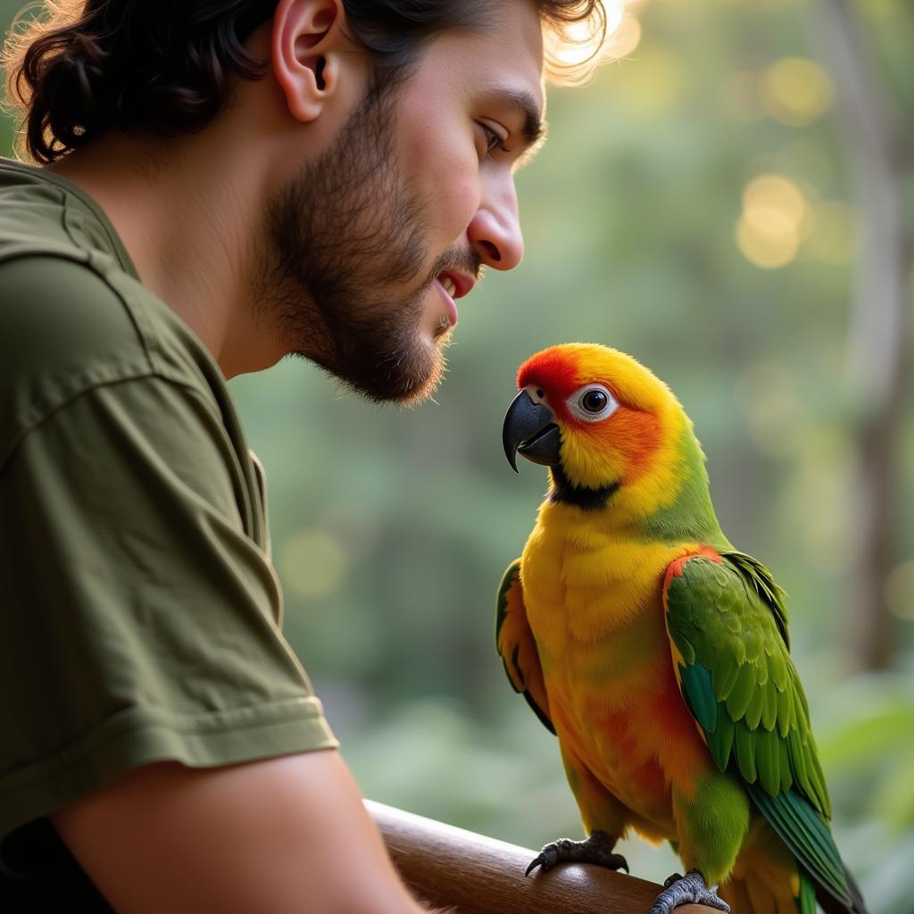 Interactive Play with an African Conure: Building a Bond