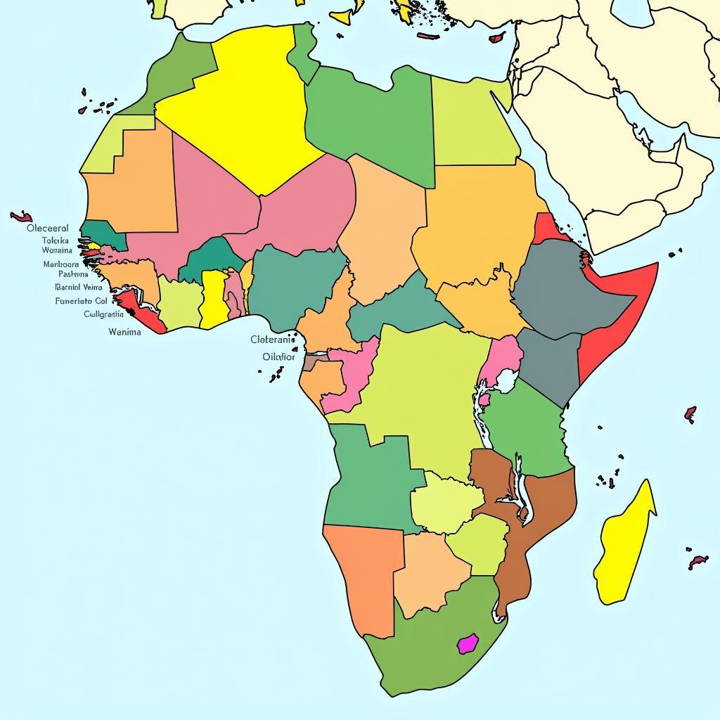 Map of African Countries and Capitals