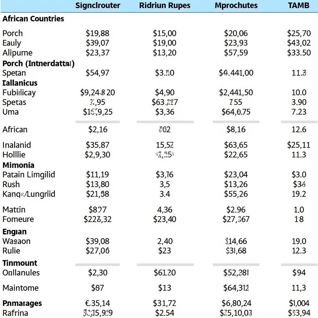 African Countries, Currencies, and Exchange Rates vs INR