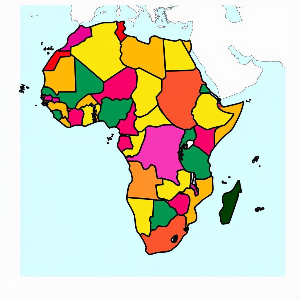 African Country ISO Codes Map