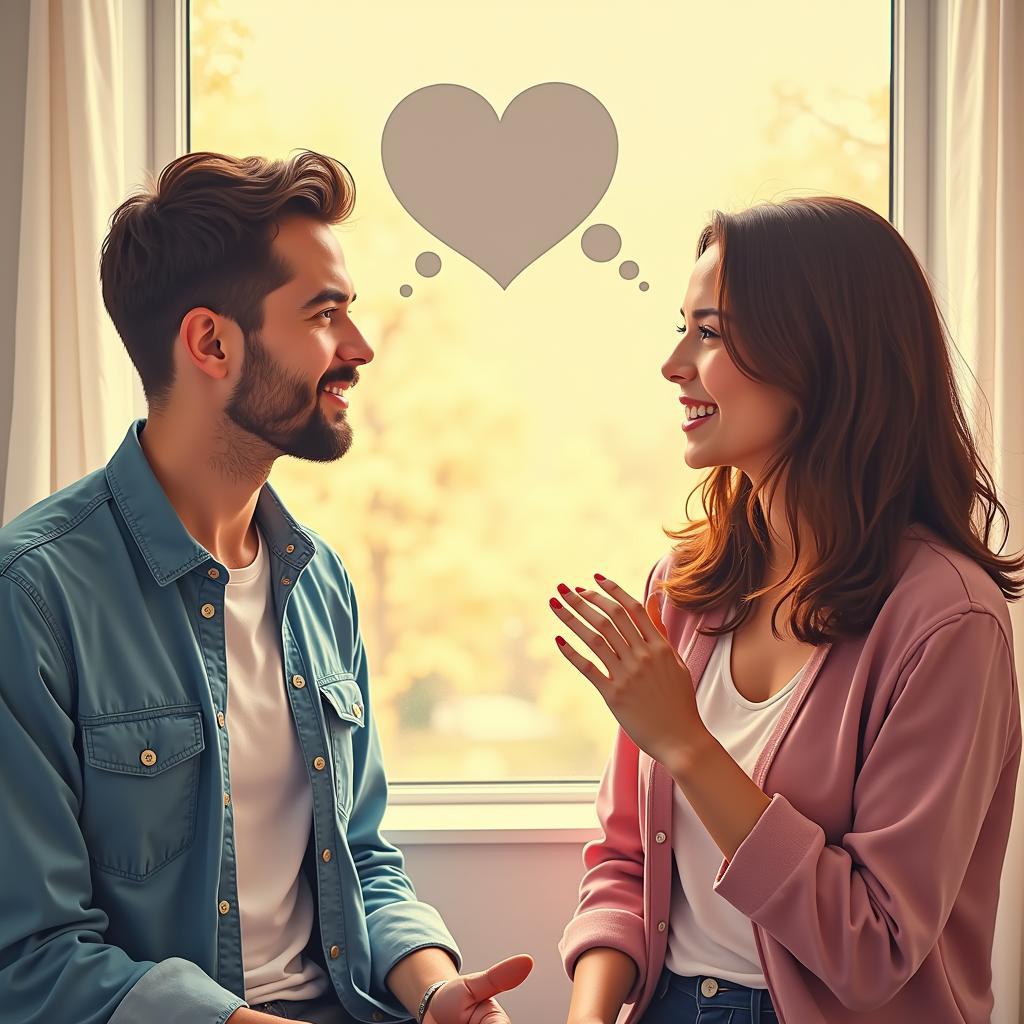 African Couple Communicating Openly