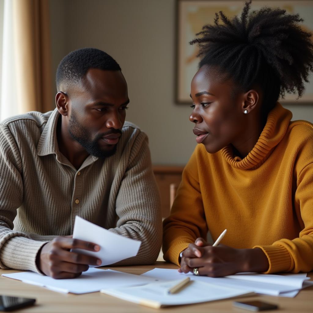 African Couple Navigating Challenges