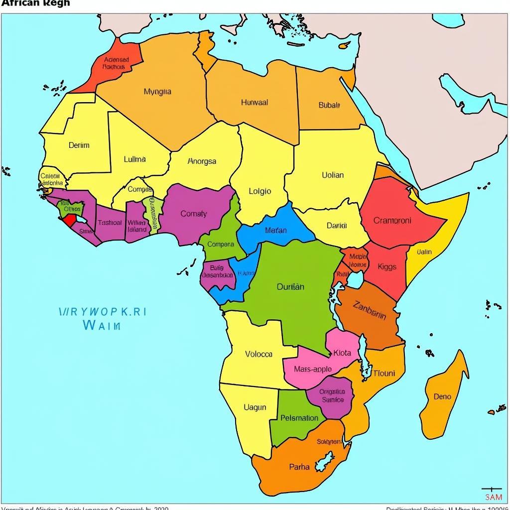 Map of African Creole Languages