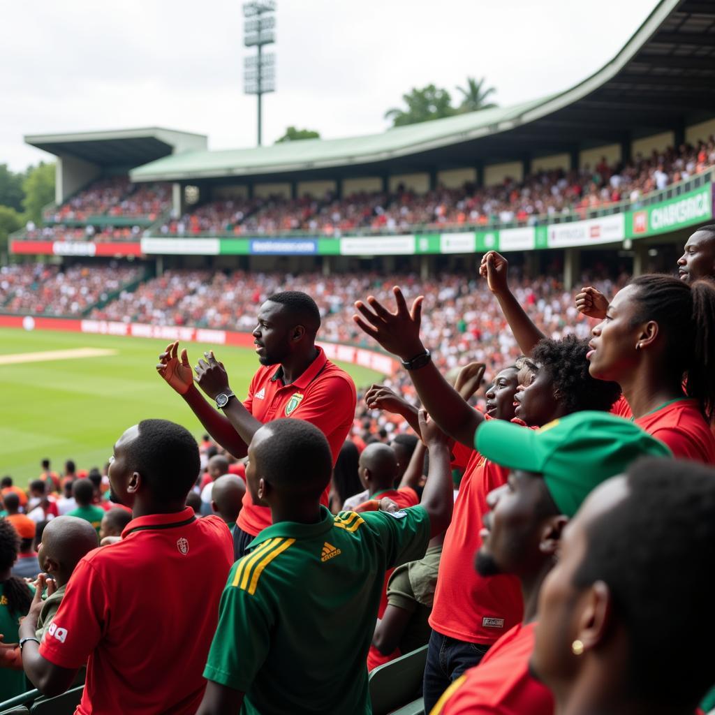 African Cricket Fans Cheering