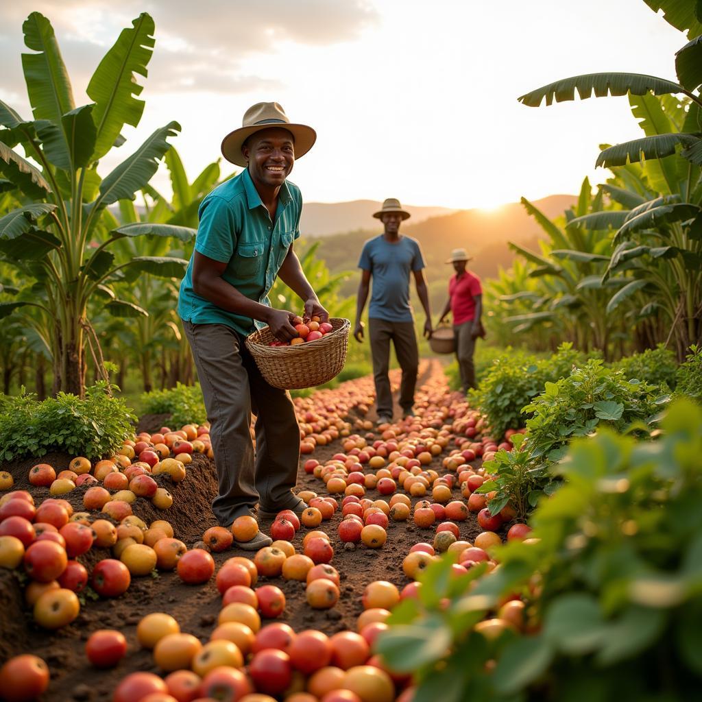 Harvesting Crops at African Crops Ltd