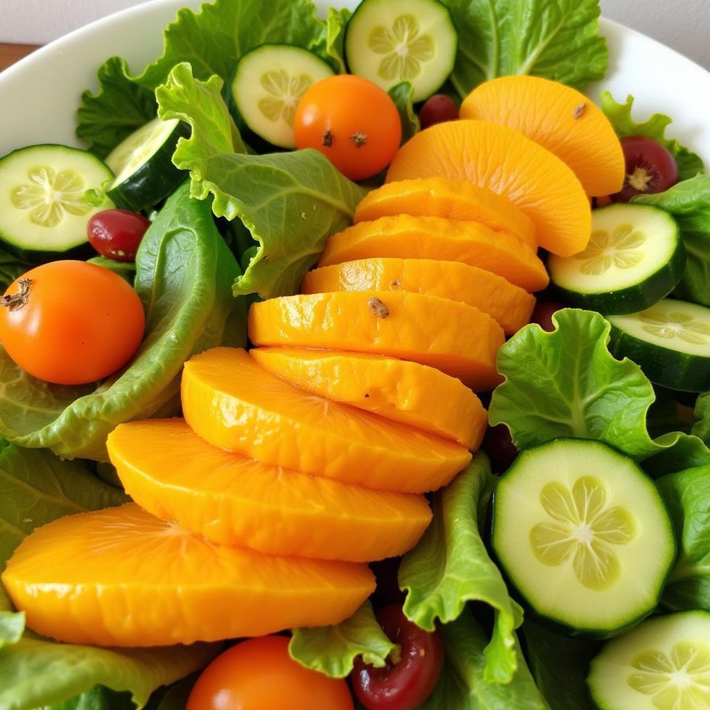 African Cucumber Fruit in a Salad