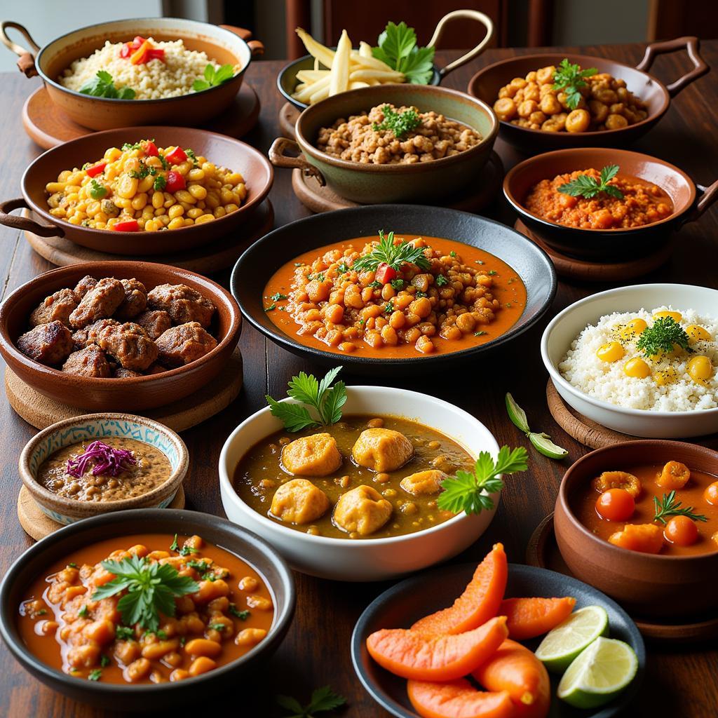 Diverse Dishes of African Cuisine